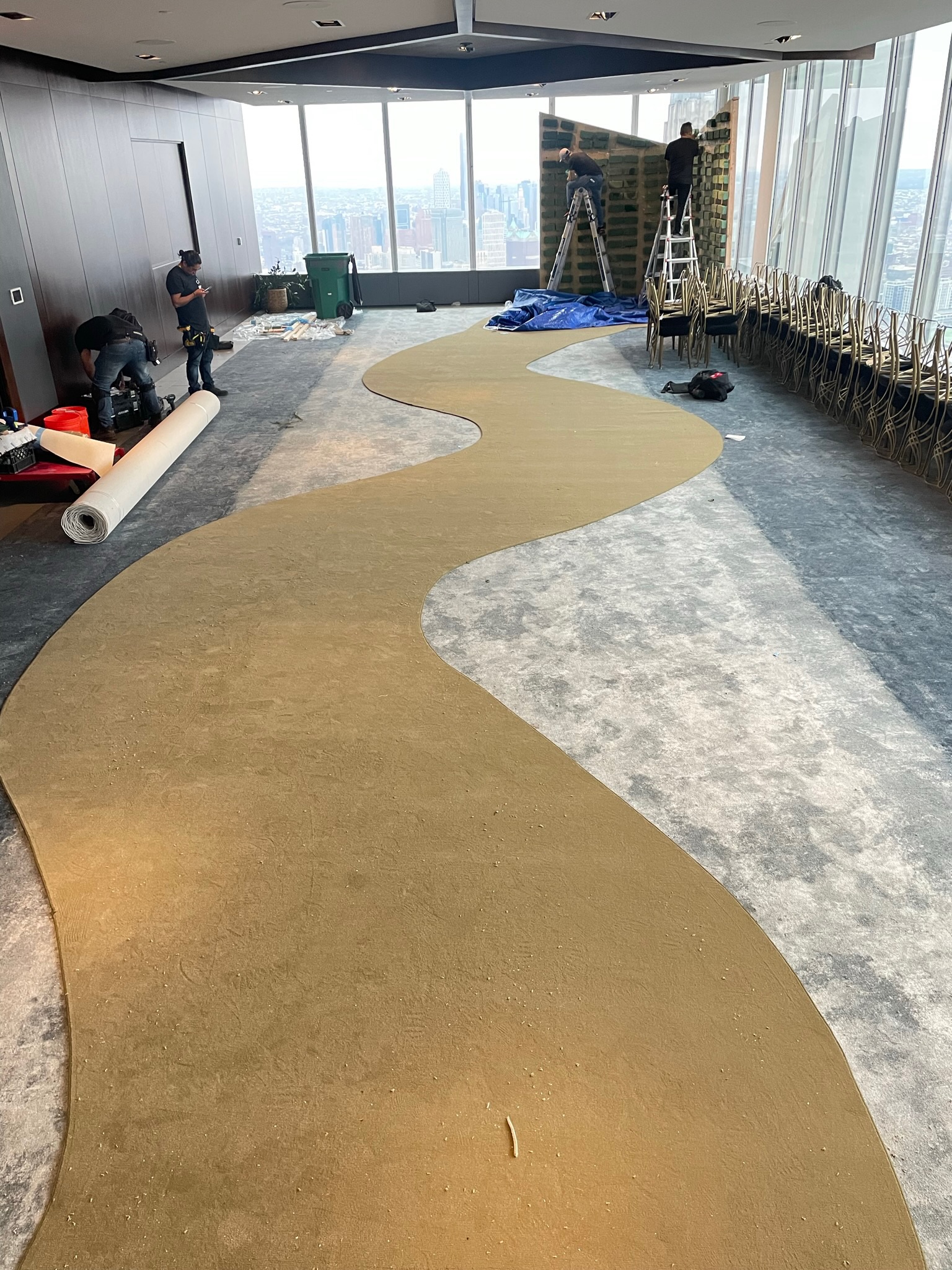 Event flooring installation
