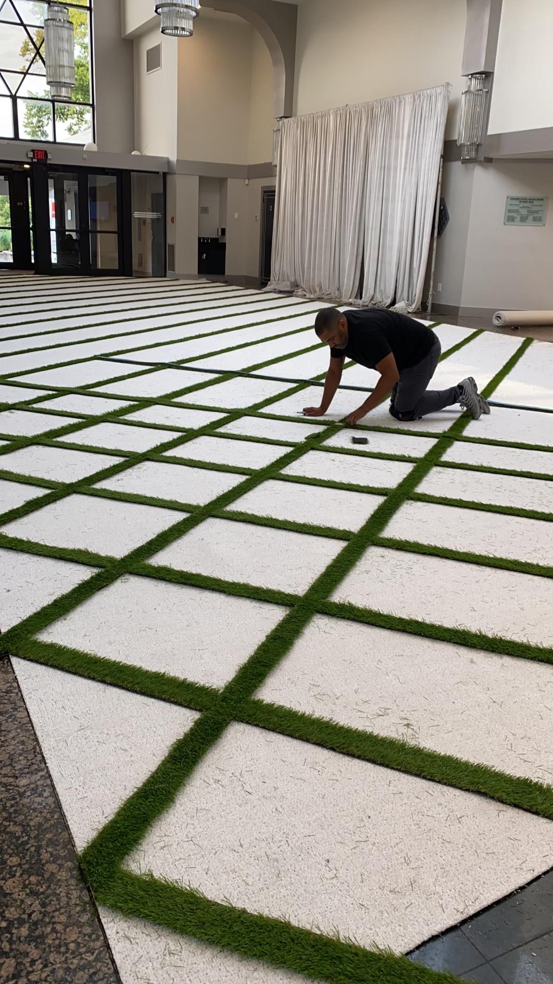 Event flooring installation